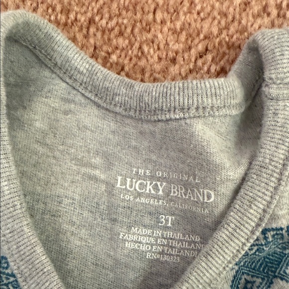 Lucky Brand Kids Geometric Blue and Gray Tank Top - Picture 2 of 3